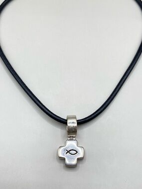 Silpada Icthus Cross Pendant Necklace